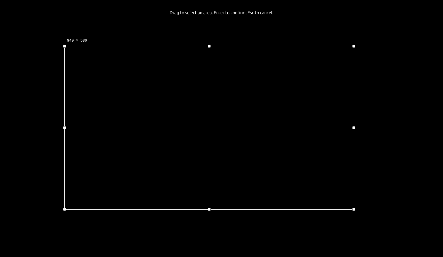Area selection overlay